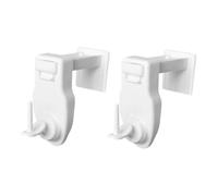Lot de 2 supports clic - Sans perçage & adhésif - Blanc - Pour tringle à rideaux