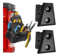 Lot de 2 supports Cliptech compatibles avec les pochettes ToughBuilt ClipTech. Se monte directement sur la boîte à outils, clips de rail d'angle avec