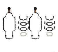 Lot de 2 supports d'abat-jour en métal avec support réglable de 17,8 à 25,4 cm pour têtes de lampe E26 E27 et E14 avec embout de selle d'angle pour décoration d'éclairage de maison, restaurant (noir)