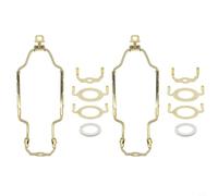 Lot de 2 supports d'abat-jour réglables de 7 à 10 pouces en métal pour douilles E26/E27 avec convertisseur E14, convient pour les lampes de table, de plafond et de sol (doré)