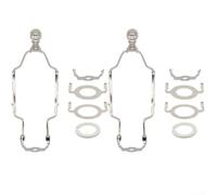 Lot de 2 supports d'abat-jour réglables en métal de 17,8 à 25,4 cm de hauteur avec culot E26 E27 et adaptateur E14 pour lampes de table, lampadaires, lustres, noir, or, argent
