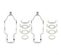 Lot de 2 supports d'abat-jour, réglables, en métal, de 7 à 10 pouces, pour douilles de lampe E26/E27 avec convertisseur E14, convient aux lampes de table, de plafond et de sol (argenté)