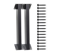Lot de 2 supports d'angle à 45 degrés - Support de pergola | Kit de renforcement robuste pour structures en bois, équerre en métal de 42,8 cm avec vis pour murs de garage, cuisines extérieures, abris