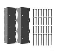 Lot de 2 supports d'angle en métal pour parterres de jardin surélevés, disponibles en lot de 2 ou 4 pour un soutien fiable et une bordure élégante