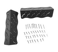 Lot de 2 supports d'angle pour lits de jardin surélevés en acier au carbone, installation rapide, empilables, 27,9 cm de haut, 7,6 x 7,6 cm, coins pour projets d'intérieur et d'extérieur