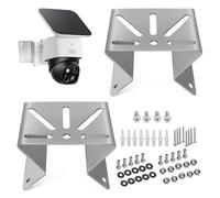 Lot de 2 supports d'angle universels en acier inoxydable pour caméra de surveillance, mur extérieur, support en métal, compatible avec Eufy SoloCam S340/E30, adaptateur grand angle, support résistant