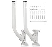 Lot de 2 supports d'antenne universels - Kit de support mural pour équipement Ubiquiti - Support étanche robuste pour rallonge WiFi extérieure/station météo/point d'accès