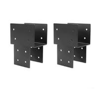 Lot de 2 supports d'arrimage robustes pour poteaux en bois de 10,2 x 10,2 cm avec dimensions intérieures de 7,6 x 7,6 x 7,6 cm, convient pour les structures de tonnelle et de terrasse