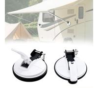 Lot de 2 supports d'auvent blancs - Pieds de support pour auvent de camping-car - Compatible avec Volkswagen T6 T5 T4 T6.1, Ford Nugget Vans, camping-cars, caravanes et camping-cars.