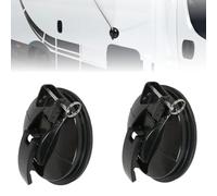 Lot de 2 supports d'auvent - Support de pied d'auvent pour camping-car, camping-car, caravane, support d'auvent pour T-Hule, F-iamma et D-OMETIC - Accessoires pour auvent (noir)