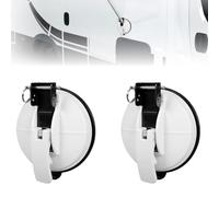 Lot de 2 supports d'auvent - Support de pied d'auvent pour camping-car, camping-car, caravane, support d'auvent pour T-Hule, F-iamma et D-OMETIC - Accessoires pour auvent (blanc)