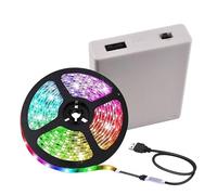 Lot de 2 supports de 4 piles AA avec port USB, 2 boîtiers marche/arrêt pour 4 piles AA de 1,5 V (blanc)