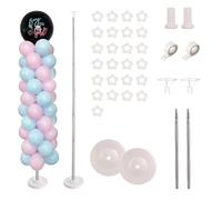 Lot de 2 supports de ballons télescopiques réglables en métal, hauteur réglable pour décoration de fête, mariage et anniversaire