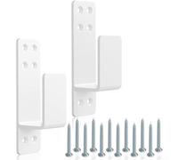 Lot de 2 supports de barre de sécurité pour porte Blanc