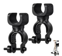 Lot de 2 supports de béquilles pour fauteuil roulant, support de béquilles pour déambulateur, accessoires universels, supports de béquilles pour fauteuil roulant, trottinette de mobilité Drive Walker