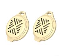 Lot de 2 supports de bobine en maille de fibre de verre ignifuge résistant aux intempéries avec design facile à nettoyer pour extérieur, terrasse, camping, jardin (jaune)