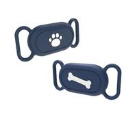 Lot de 2 supports de boucle pour traceur de médailles, housses de collier de chien étanches en silicone compatibles avec d'autres traceurs GPS Air Tag, étui de sécurité anti-perte pour chat et chien