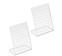 Lot de 2 supports de boucles d'oreilles, 72 trous en acrylique, présentoir de rangement pour boucles d'oreilles, présentoir de boucles d'oreilles, support de rangement pour boucles d'oreilles
