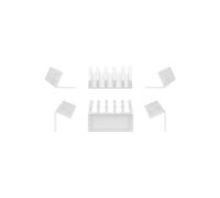 Lot de 2 Supports de câble pour Bureau 5 Compartiments Blanc