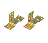 Lot de 2 supports de cadre de lit en fer robuste de 90 x 30 mm avec 2 mm d'épaisseur pour cadres de lit en bois, kit de matériel de renforcement de meubles à faire soi-même