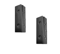 Lot de 2 supports de cadre de lit robustes pour cadre de lit - Double crochet en métal - Crochets pour lits en bois (rainure uniquement)