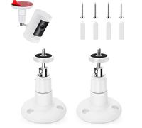 Lot de 2 supports de caméra pour Ring Stick Up Cam/Pro - Support de sécurité extérieur universel compatible avec Arlo/Eufy/Wyze, installation sans vis (ruban adhésif et vis)
