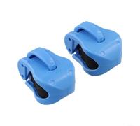 Lot de 2 supports de canne à pêche multifonctions avec verrouillage à ressort et mousse à mémoire de forme pour la protection des bâtons de mer, vert, orange, bleu, rose (bleu)