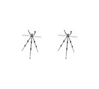 Lot de 2 supports de canne à pêche pour canne à pêche au sol Trépied Pliable Cannes à Pêche Stand 3 Sections Gris