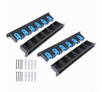 Lot de 2 supports de canne à pêche verticaux, support mural pour 6 cannes à pêche, construction ABS et EVA, peut contenir jusqu'à 6 cannes à pêche et amateurs de pêche (noir bleu)