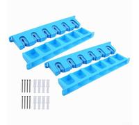 Lot de 2 supports de canne à pêche verticaux, support mural pour 6 cannes à pêche pour rangement vertical avec construction ABS et EVA, design peu encombrant pour garage ou abri de jardin (bleu)