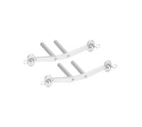 Lot de 2 Supports de carrosserie Avant et arrière en Alliage d'aluminium AR320407 Voitures RC 1/10 for AR-RMA 3S, for Granite et for Sen-Ton(Silver 2Pcs)