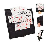 Lot de 2 supports de cartes à jouer avec support de table pliable, design à 5 couches pour cartes de poker UNO, ultra fin et facile à ranger, idéal pour les soirées de jeu en famille et les voyages
