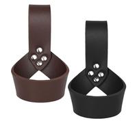 Lot de 2 supports de ceinture, ceinture de pirate, porte-épées, fourreau réglable en cuir, support de ceinture à boucle d'épée rétro, adapté pour les fêtes costumées, Halloween, etc.