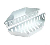 Lot de 2 supports de charbon de bois pour barbecue bouilloire en acier inoxydable