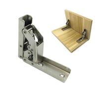 Lot de 2 supports de charnière pliables autobloquants à 90 degrés, charnières en acier laminé à froid pour portes d'armoire sans cadre, quincaillerie de porte pliante à fermeture douce pour
