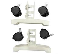 Lot de 2 supports de chauffage infrarouge, support réglable avec roues à 360 degrés, support de chauffage portable (blanc)