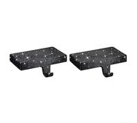 Lot de 2 supports de chaussettes de Noël avec base en métal pour crochets de cheminée, adaptés pour maintenir des bas lourds en toute sécurité dans une maison festive et des événements (noir)