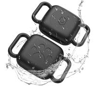 Lot de 2 supports de collier pour chien Tile Mate 2024, coque étanche en silicone pour collier compte-gouttes, résistant aux rayures et à la poussière pour tracker de carrelage, noir/noir