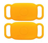 Lot de 2 supports de collier pour chien Tile Pro 2024/2022 - Traqueur Bluetooth - Anti-perte - Étanche - En silicone souple - Pour clés, sacs, collier de chat et chien - Jaune