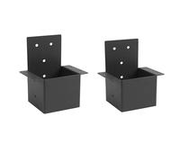 Lot de 2 supports de colonne pour pavillon - Supports muraux pour pergola d'angle - Connecteurs de poteau de terrasse