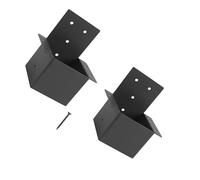 Lot de 2 supports de colonne pour pavillon - Supports muraux pour pergola d'angle - Connecteurs de poteau de pergola - Kits de supports de poteau