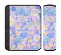 Lot de 2 supports de cou pour siège de voiture Bleu clair et rose Pensées pour plus de confort Conduite pour avion forro para cinturon de segurida