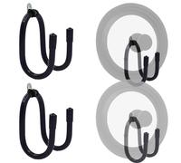 Lot de 2 supports de couvercle de casserole noirs pour porte d'armoire/mur, adhésif sans perçage, montage mural/porte, antirouille pour le rangement de la cuisine, couvercle de casserole qui ne tombe