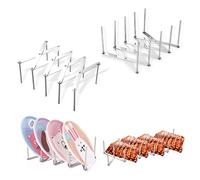 Lot de 2 supports de couvercle en acier inoxydable - Longueur réglable - Support de couvercle télescopique multifonction pour cuisine et barbecue