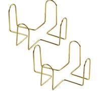 Lot de 2 supports de dessous de verre en fer pour dessous de verre ronds et carrés - 10 x 10 x 6,3 cm (doré)