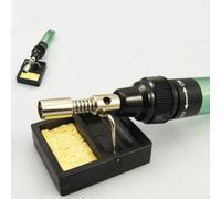 Lot de 2 supports de fer à souder en métal avec éponge de nettoyage pour stations de réparation - Compact 4,8 x 4 cm - Noir