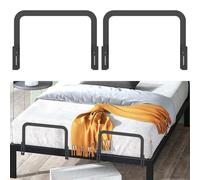 Lot de 2 supports de fixation antidérapants et réglables pour matelas - Barre de fixation en métal pour empêcher le surmatelas de glisser