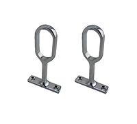 Lot de 2 supports de fixation au plafond en alliage de zinc pour penderie, penderie, rideau de douche, support de fixation pour douilles de placard
