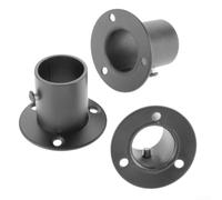 Lot de 2 supports de fixation pour tringle de penderie - Design fonctionnel (25 mm)