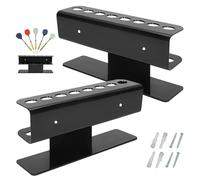 Lot de 2 supports de fléchettes pour montage mural : support mural pour fléchettes avec 16 poses, support d'affichage de fléchettes acrylique, accessoires pour cible de fléchettes, support de
